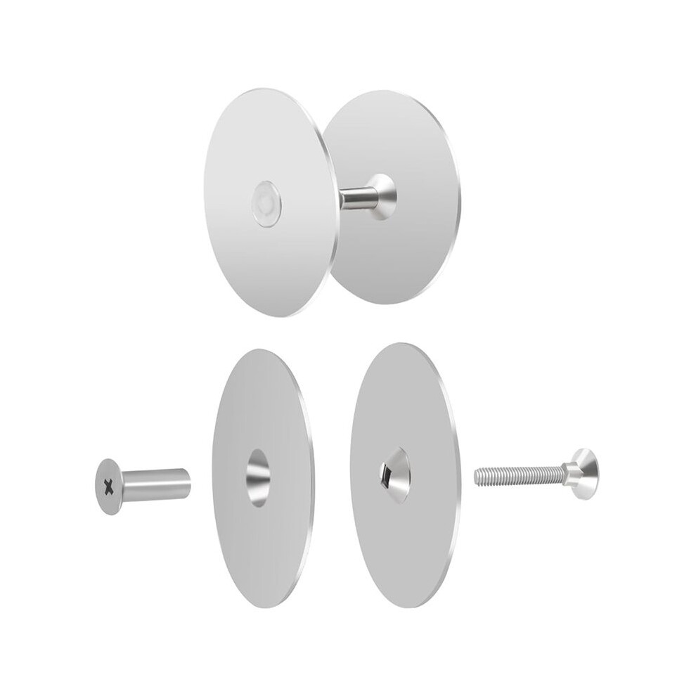 2 Set Door Hole Cover Plate,2-5/8 Inch Diameter Round Deadbolt Cover Plate,Door Knob Hole Cover Plate Silver 4711672627247