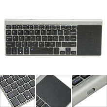 2,4G Wireless-Tastatur mit Touchpad 2-in-1 Grau für iOS, Windows, Android