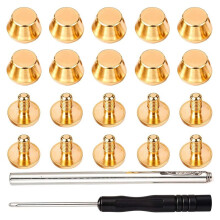 10pcs Purse Feet for Handbags Round Brass Studs Gold Color 1/2inch Purse Handbag Feet with Hole Opener Screwdriver