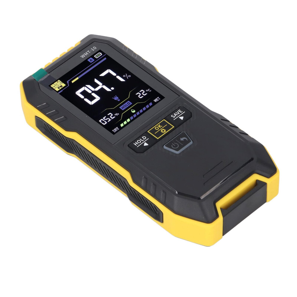 Wood Moisture Meter Pinless Nondestructive Tester For Hardwood Softwood With Color Display And Data Storage 9169991241746
