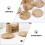 7Stk Bambus Cup Pad Langlebig Hitzeisolierend Mit 4