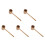 5Pcs Long Handle Bamboo Ladle Beige for Kitchen Bath Water Scoop 8