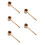 5Pcs Long Handle Bamboo Ladle Beige for Kitchen Bath Water Scoop 6