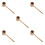 5Pcs Long Handle Bamboo Ladle Beige for Kitchen Bath Water Scoop 7