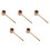 5Pcs Long Handle Bamboo Ladle Beige for Kitchen Bath Water Scoop 9