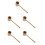 5Pcs Long Handle Bamboo Ladle Beige for Kitchen Bath Water Scoop 10