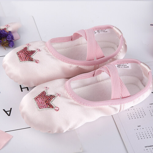 1 paire ballet satin rose 23 extensibles 2