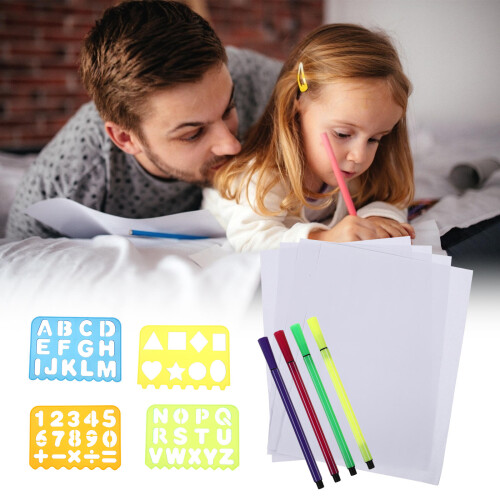 1Ensemble Règles Alphabet Plastique Colorées Pour Enfants Éducatives 2