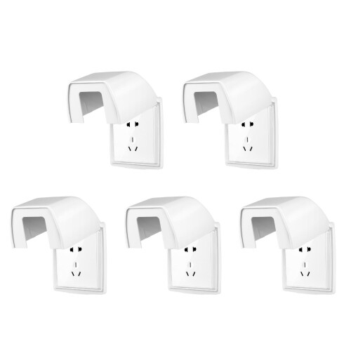 5Pièces Cache Prise Adhésif Protection Électrique Salle Bain 2
