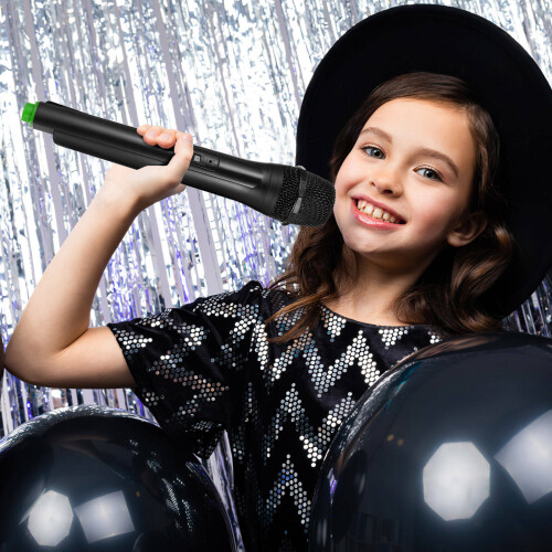 9Pièces Microphone Pretend Play Noir Prop Enfants 2