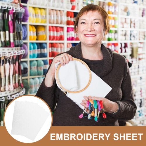 6Pièces Support Broderie Soluble Eau Non Pour DIY 2