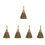 5Pcs Practical Khaki Desktop Cleaning Brooms with Natural Bristles 6