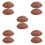 10Pcs Dark Brown PU Simulation Bread for Realistic Kitchen Decoration 10