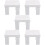 5Pcs White Mini Square Wooden Stool Decorative Photography Prop 10