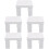 5Pcs White Mini Square Wooden Stool Decorative Photography Prop 8