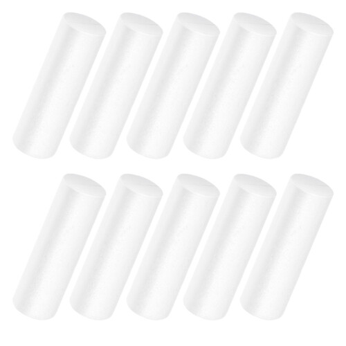 50 Pcs White Polystyrene Foam Cylinders for Christmas Crafts