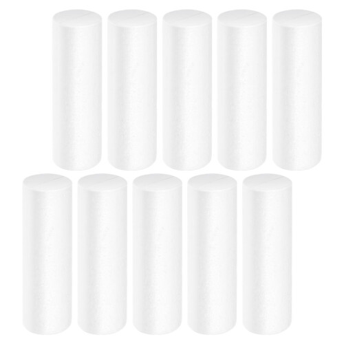 50 Pcs White Polystyrene Foam Cylinders for Christmas Crafts 2