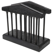 4Pcs Black Wood Napkin Holder Flat Nordic Style for Home Table Decor