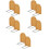 10Pcs Bamboo Book Ends Beige Desktop Book Organizers for Study 9