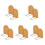 10Pcs Bamboo Book Ends Beige Desktop Book Organizers for Study 4