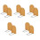 10Pcs Bamboo Book Ends Beige Desktop Book Organizers for Study 5