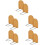 10Pcs Bamboo Book Ends Beige Desktop Book Organizers for Study 8