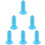6 Pcs Lollipop Display Stand Cake Sticks Cupcake Holders Desktop Blue 10