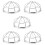 5Pcs Fire Sprinkler Protector Bracket Screw Type Cage Cover 10