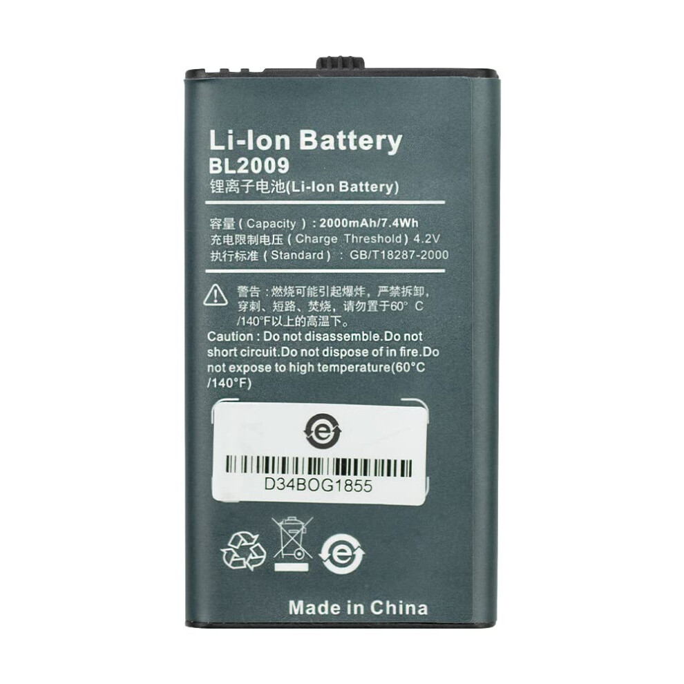 Bl2009 Replacement Battery 4.2V 2000Mah Liion For Hytera Td350 Td360 Pd375 Longlasting Power 9169991241999