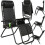 Chaise Longue - SPRINGOS - Pliable - Noir - Réglable - Avec Porte-Gobelets 4