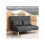 Two-Seater Linen-Look Sofa Bed - Charcoal Grey 6