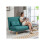 Two-Seater Linen-Look Sofa Bed - Green 2