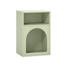 Bedside Table with 2 Open Compartments - Light Green