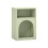 Bedside Table with 2 Open Compartments - Light Green 1
