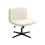 Armless office chair Caster-free design Generously sized seat with thickened padding Reclining function Cream colour 1