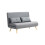 Two-Seater Linen-Look Sofa Bed - Grey 1