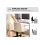 Armless office chair Caster-free design Generously sized seat with thickened padding Reclining function Cream colour 6