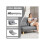 Two-Seater Linen-Look Sofa Bed - Grey 4