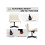 Armless office chair Caster-free design Generously sized seat with thickened padding Reclining function Cream colour 5