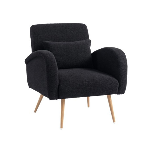 Teddy Fleece Accent Chair - Black