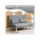 Two-Seater Linen-Look Sofa Bed - Grey 6