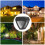 LED Solar Wall Light 2 LEDs, IP44, Warm Light, 9.5x8.7x4cm 3