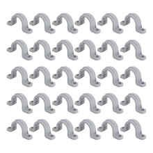 30 Stück PVC-Klemmhalter für Kabelrohr 2-Loch-U-Bügel 3/4 Zoll