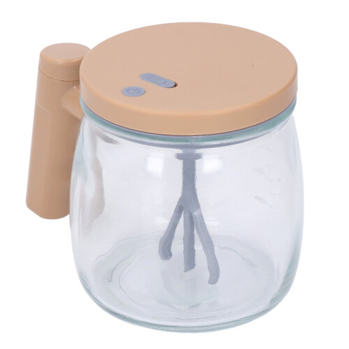 Selbstrührender Kaffeebecher Khaki-Glas 400ml 10x11cm