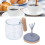 Selbstrührender Kaffeebecher Khaki-Glas 400ml 10x11cm 4