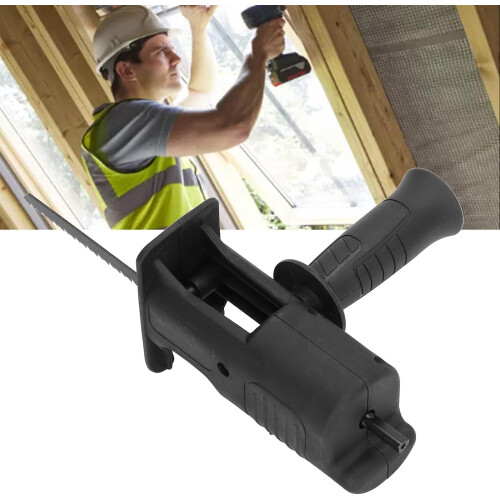 Reciprocating Saw Adapter Kit for Drill with MultiMaterial Cutting and Enhanced Blade Stability 2