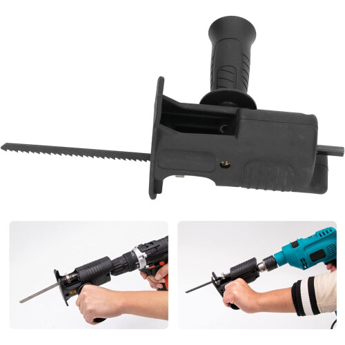 Reciprocating Saw Adapter Kit for Drill with MultiMaterial Cutting and Enhanced Blade Stability 1