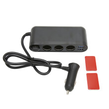Répartiteur de prises à 3 voies avec charge rapide PD Type C 20 W, compatible avec de nombreux véhicules.