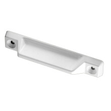 White Diecast Window Sash Lift 4 Inch Double Hung Handle with Ergonomic Grip, 2 Pack