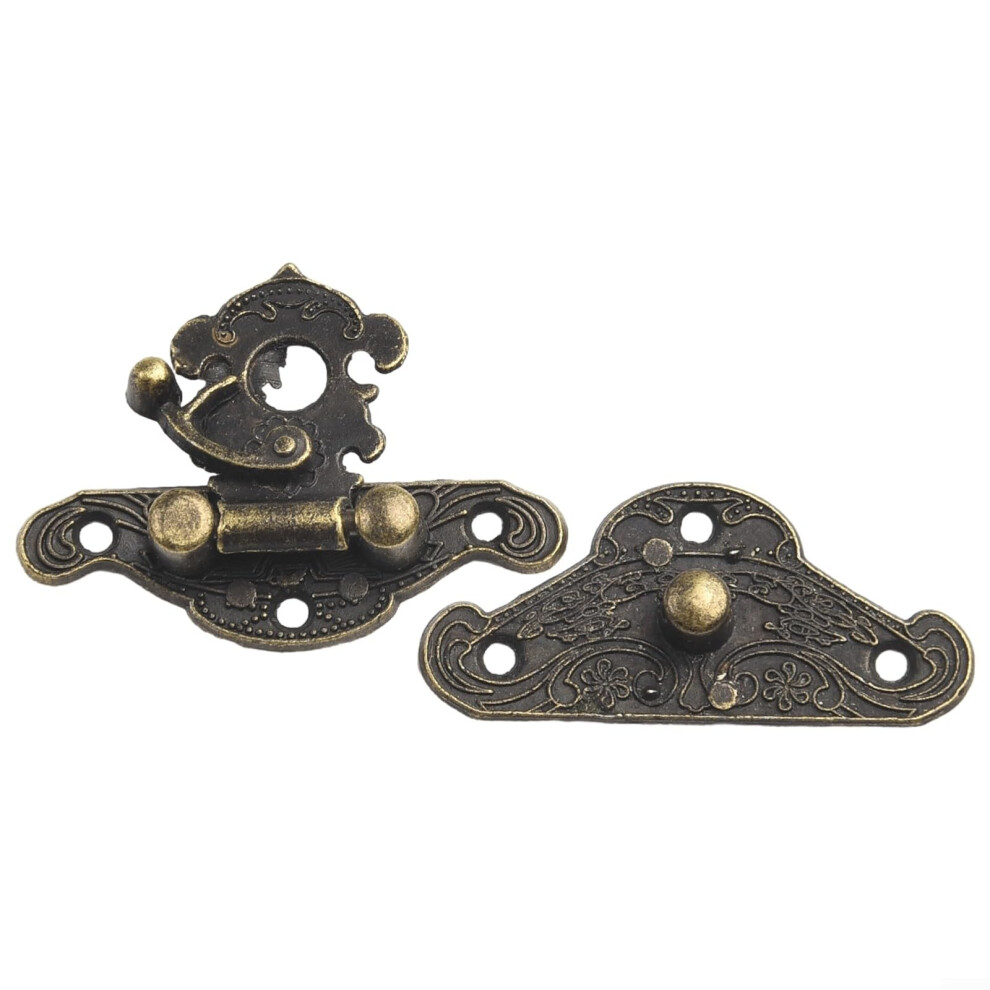 Vintage Latch Hasp Zinc Alloy Antique Box Lock For Wooden Jewelry Box Suitcase Cabinet Xs 9169991243160